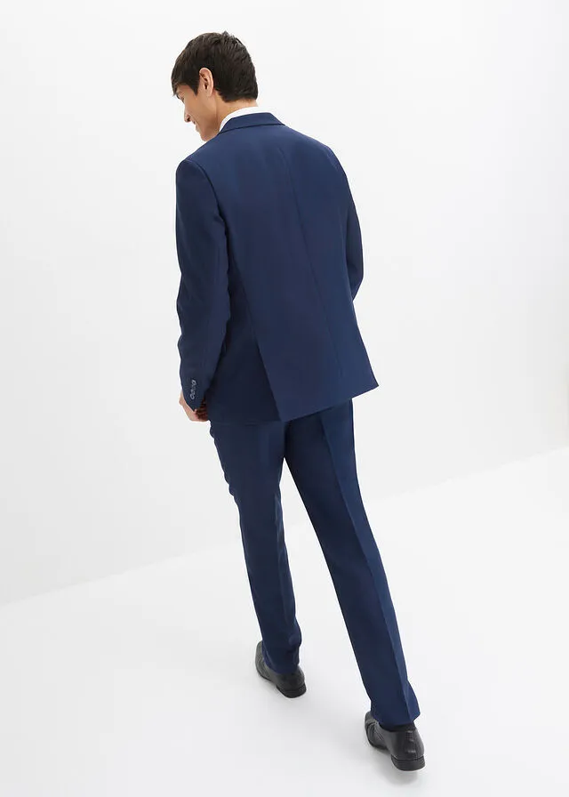 Traje (5 piezas): americana, pantalón, chaleco, corbata, pañuelo azul marino + azul pálido